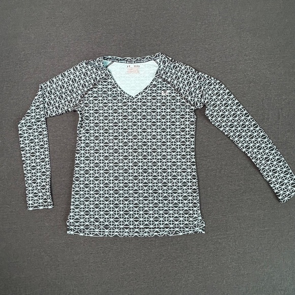 Under Armour Long Sleeve Shirt Navy/Light Blue Heat Gear Baselayer Sz M - Picture 3 of 9